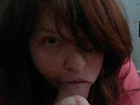 Chubby MILF chokes on her husband's BWC